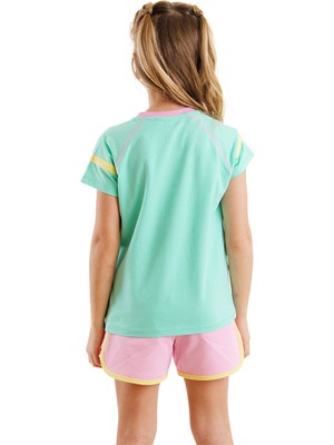 Denokids Kalpler Kız Çocuk T-Shirt Şort Takım