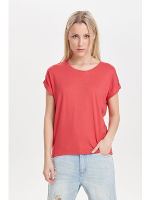 Only Regular Fit Bisiklet Yaka Onlmoster T Shirt Kadın T Shirt 15106662