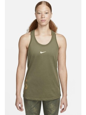 Nike Dri-Fıt Tank Pro Kadın Haki Pamuklu Atlet