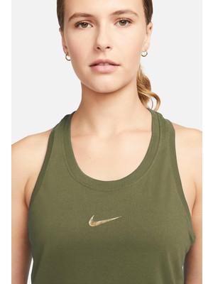 Nike Dri-Fıt Tank Pro Kadın Haki Pamuklu Atlet