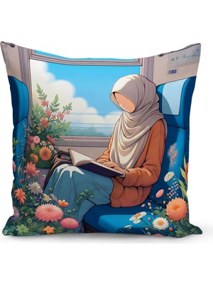 Bertille Home Ramazan Serisi Çift Tarafı Dijital Baskılı Kırlent Kılıfı (Ramadan Cushion Cover)