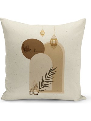 Bertille Home Ramazan Serisi Çift Tarafı Dijital Baskılı Kırlent Kılıfı (Ramadan Cushion Cover)