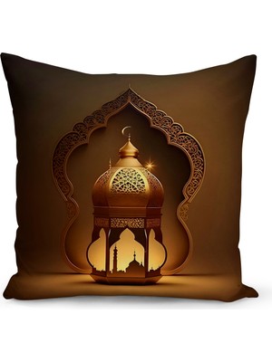 Bertille Home Ramazan Serisi Çift Tarafı Dijital Baskılı Kırlent Kılıfı (Ramadan Cushion Cover)