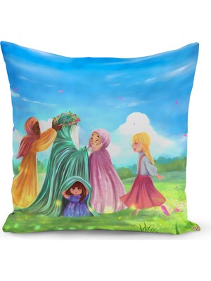 Bertille Home Ramazan Serisi Çift Tarafı Dijital Baskılı Kırlent Kılıfı (Ramadan Cushion Cover)