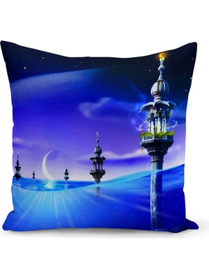 Bertille Home Ramazan Serisi Çift Tarafı Dijital Baskılı Kırlent Kılıfı (Ramadan Cushion Cover)