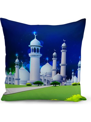 Bertille Home Ramazan Serisi Çift Tarafı Dijital Baskılı Kırlent Kılıfı (Ramadan Cushion Cover)