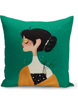 Bertille Home Retro Serisi Çift Tarafı Dijital Baskılı Kırlent Kılıfı (Retro Cushion Cover)