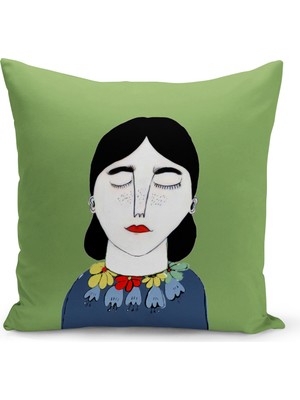Bertille Home Retro Serisi Çift Tarafı Dijital Baskılı Kırlent Kılıfı (Retro Cushion Cover)