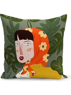 Bertille Home Retro Serisi Çift Tarafı Dijital Baskılı Kırlent Kılıfı (Retro Cushion Cover)