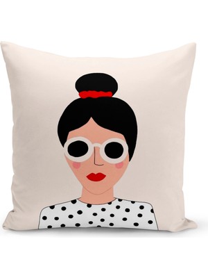 Bertille Home Retro Serisi Çift Tarafı Dijital Baskılı Kırlent Kılıfı (Retro Cushion Cover)