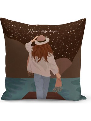 Bertille Home Bohem Serisi Çift Tarafı Dijital Baskılı Kırlent Kılıfı (Bohem Cushion Cover)