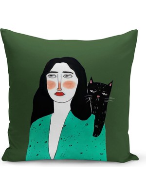 Bertille Home Retro Serisi Çift Tarafı Dijital Baskılı Kırlent Kılıfı (Retro Cushion Cover)