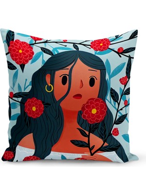 Bertille Home Retro Serisi Çift Tarafı Dijital Baskılı Kırlent Kılıfı (Retro Cushion Cover)