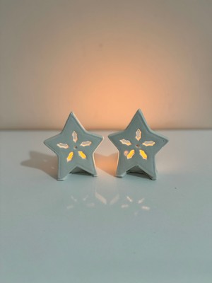 Mythos Yıldız Beton Mumluk Tealight 2 Li