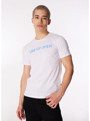 Lee Cooper Bisiklet Yaka Beyaz Erkek T-Shirt 232 Lcm 242018 Carlo Beyaz