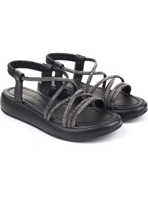 Castle Black 35250 Taş Detaylı Günlük Kadın Sandalet