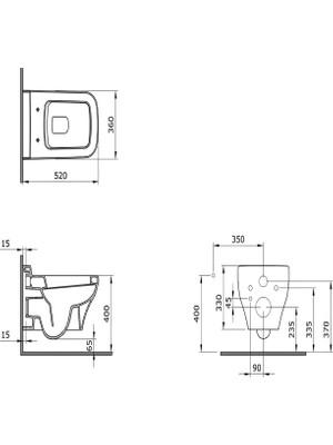 Bocchı Scala Asma Klozet, Bocchi Yavaş Kapanan Kapak 1080-001-0128