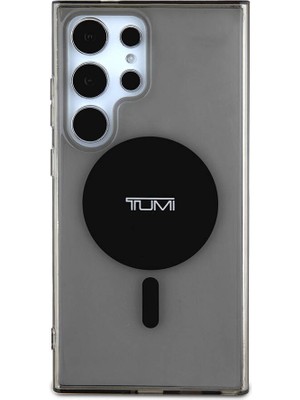 Tumi Galaxy S24 Ultra Uyumlu Kılıf Tumı Lisanslı Magsafe Özellikli Airbag Köşeli Transparan Plain Siyah