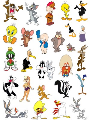 Öğrence Gezegeni Sticker Cam Duvar Laptop Telefon Looney Toones Temalı Disney 25+Figür