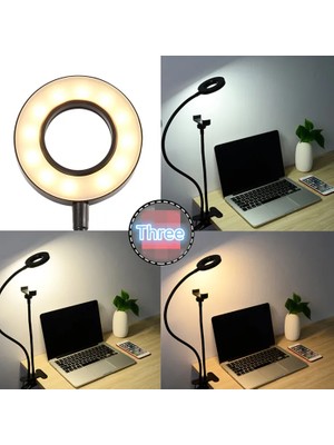 Gaman 48 LED Kıskaçlı Masa Lambası 360° Kuğu Boynu, Çalışma Masası Lambası, Yatak Odası ve Ofis Için, 3 Mod USB Girişli Lamba