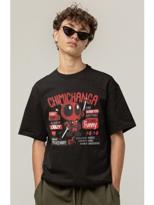 Fuddy Moda Marvel Chimichanga Baskılı Tişört, Erkek-Kadın Marvel Evreni Baskılı T-Shirt