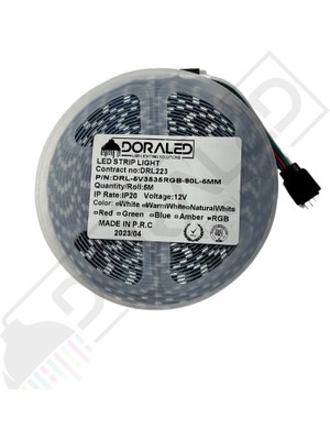 Dora Led 5 Volt 5MM 90 Ledli RGB 3535 Şerit Led 5M