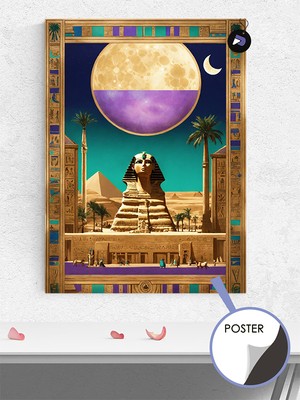 Postermanya Mısır Antik Sfenks Poster - Afiş - Dekoratif Duvar Posteri