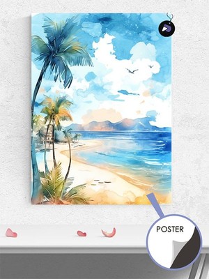 Postermanya Maldivler Poster - Afiş - Dekoratif Duvar Posteri