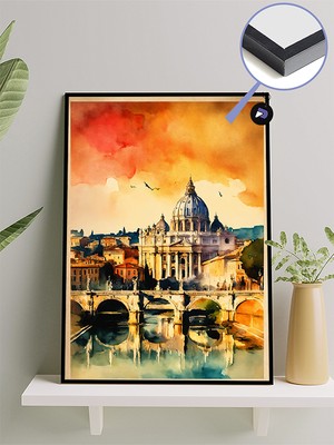 Postermanya Italya Roma Çerçeveli Tablo