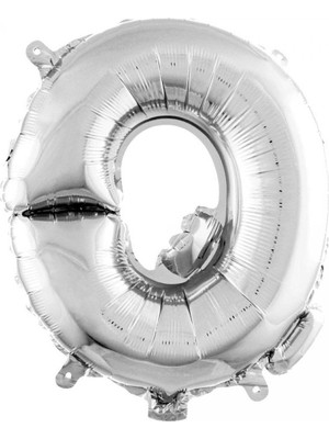 Kidspartim Q Harf Gümüş Folyo Balon 40 Inc 100 cm