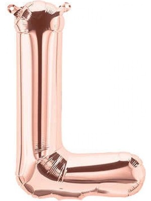 Kidspartim L Harf Rose Gold Folyo Balon 40 Inc 100 cm
