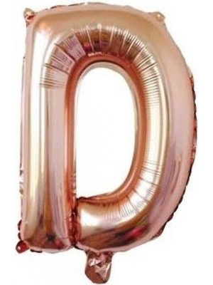 Kidspartim D Harf Rose Gold Folyo Balon 40 Inc 100 cm