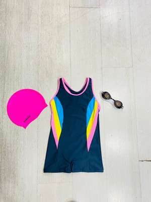 GC GÖKHAN CLUB Çocuk Yüzme Seti Mayo Deniz Gözlüğü Bone