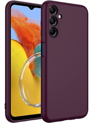 Kılıfmania Samsung Galaxy A35 Kapak Içi Kadife Kamera Korumalı Lansman Silikon Kılıf - Mürdüm