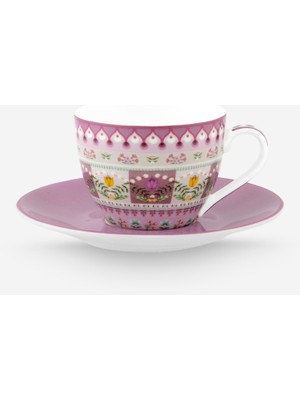 Pip Studio Lily & Lotus Mor Porselen Kahve Fincanı 120 ml