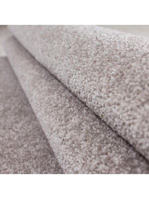 Carpettex Yumuşak Kısa Havlı Modern Halı Düz Bej Renkli Halı