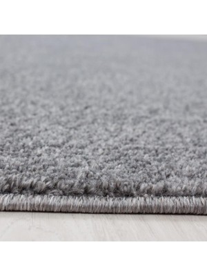 Carpettex Yumuşak Kısa Havlı Modern Halı Düz Açık Gri Renkli Halı