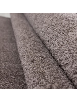 Carpettex Yumuşak Kısa Havlı Modern Halı Düz Mokka Açık Kahverenkli Halı