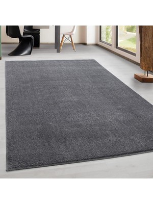 Carpettex Yumuşak Kısa Havlı Modern Halı Düz Açık Gri Renkli Halı