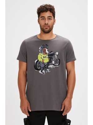 Bad Bear Fave T-Shırt Asphalt Erkek Tişört K.gri S-Xxl