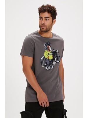 Bad Bear Fave T-Shırt Asphalt Erkek Tişört K.gri S-Xxl