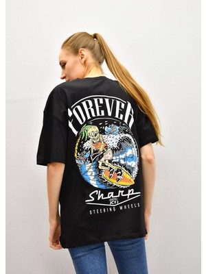 Forever Baskı Siyah T-Shirt