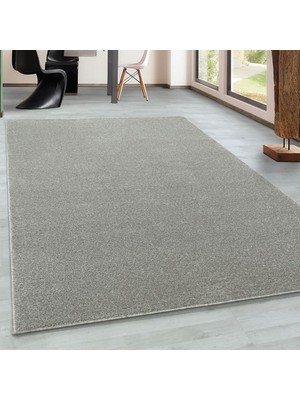 Carpettex Yumuşak Kısa Havlı Modern Halı Düz Krem Renkli Halı