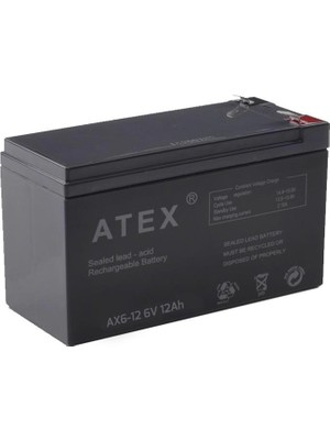 Atex Akü 6V 12A (15X9X5CM) Atex