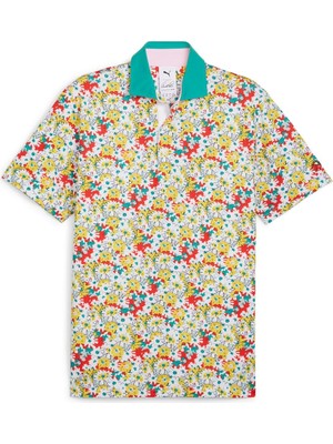 Puma Ap Floral Polo Tshirt / Erkek Çiçek Baskılı Golf Tshirt