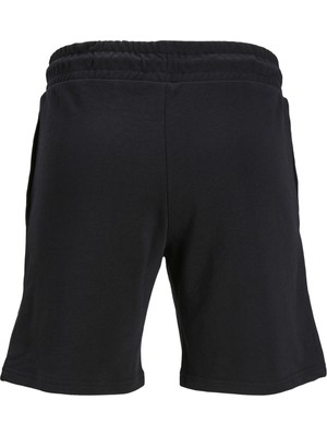 Jack & Jones Comfort Fit Siyah Erkek Sweat Şort Jpstswıft Sweat Shorts Sn Aut