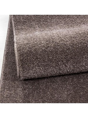 Carpettex Halı Yumuşak Kısa Havlı Modern Halı Düz Mokka Açık Kahverenkli Halı