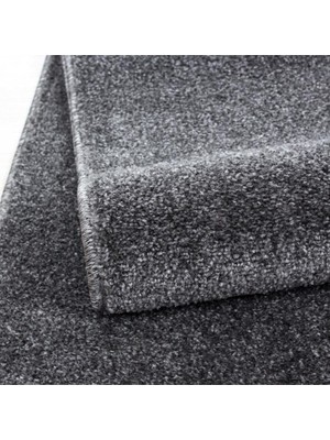 Carpettex Yumuşak Kısa Havlı Modern Halı Düz Gri Renkli Halı