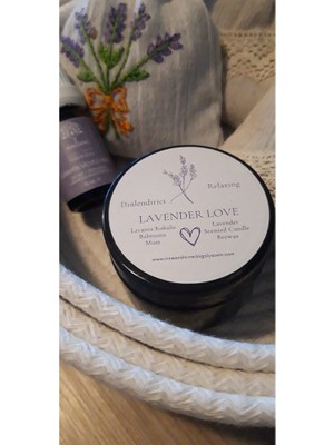 Nine&Mine Doğal Yaşam Lavanta Kokulu Dinlendirici Mum / Lavender Love Lavender Scented Relaxing Beewax Candle