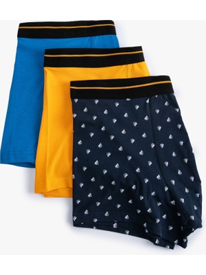 Koton 3'lü Boxer Seti Marin Baskılı Çok Renkli